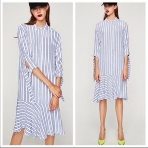 Zara Striped Button Down Dress